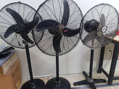 3 Used Stand / Pedestal Fans - Pak / Royal / GFC
