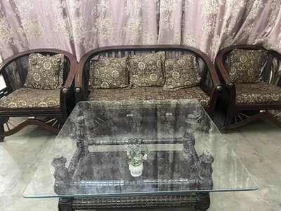 Chinese sofa set total 4 seater 2 single and one double