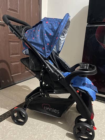 Tinnies Baby Stroller Revers Handle Black C-18D