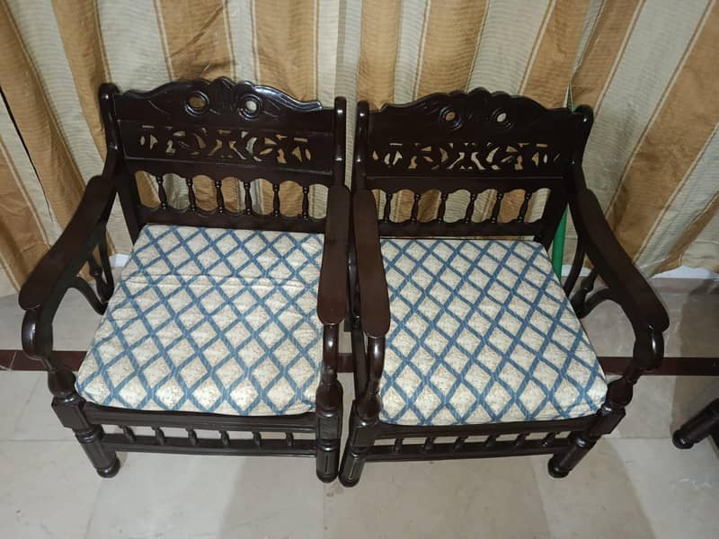 Solid Wood Sofa Set 3