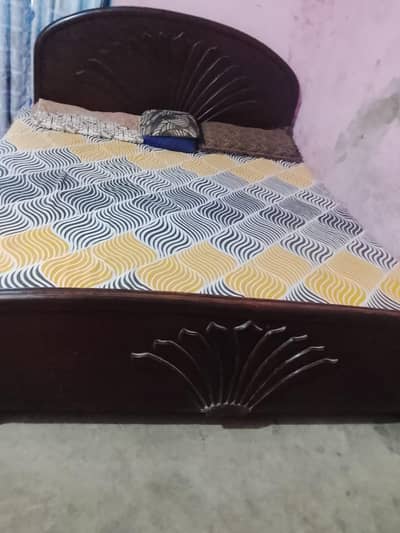 wooden bed