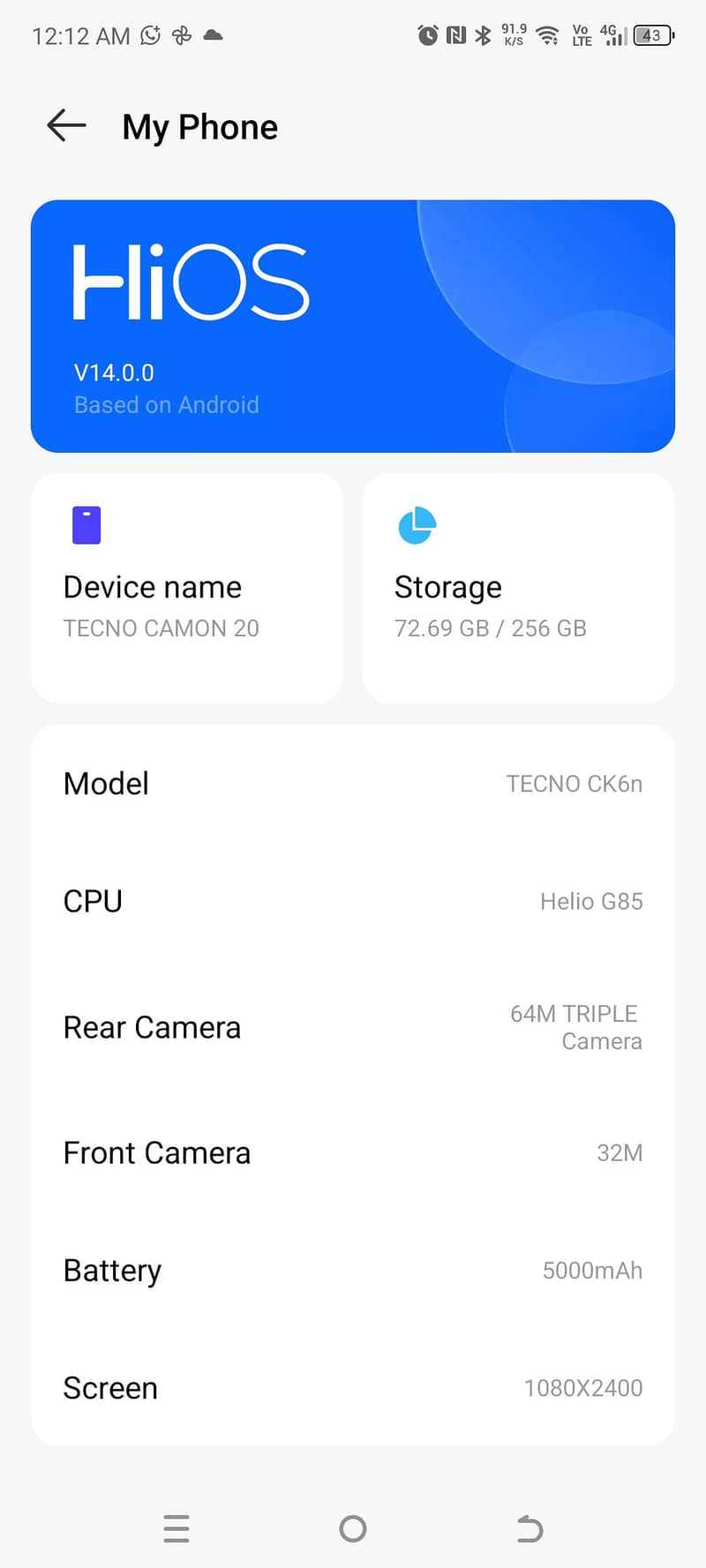 Tecno CAMON 20 4
