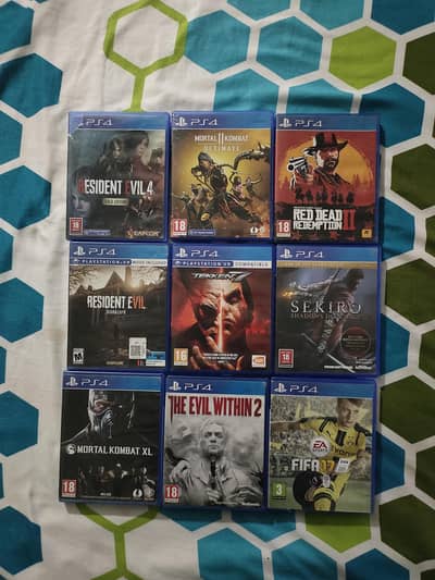 Resident Evil Tekken Mortal Kombat RDR PS4 GAMES