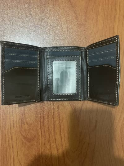 Timberland trifold canvas leather wallet