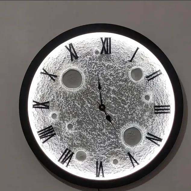 moon wall clock 0