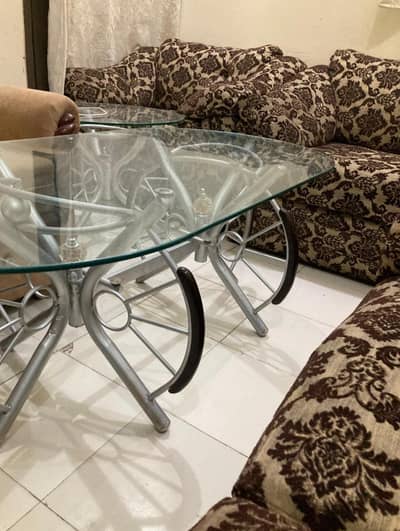 Glass tables set