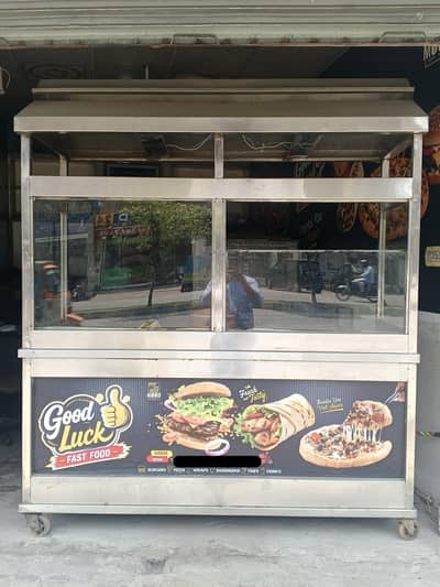 Stainless steel burger counter
