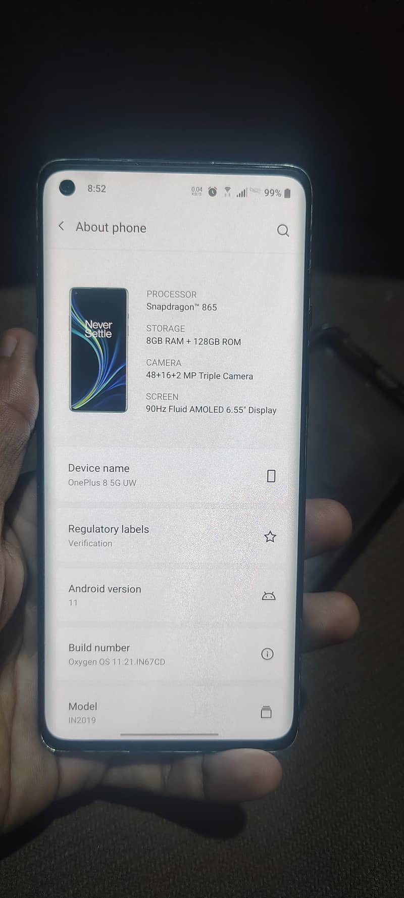 One Plus 8 5