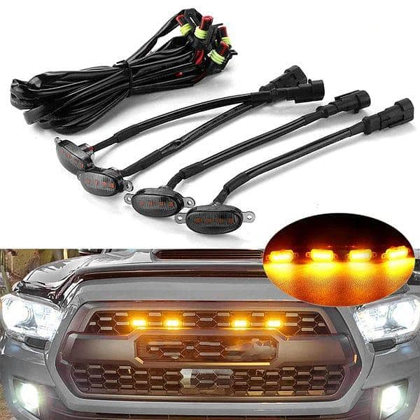 GMC Grill Lights Smoke Color 4pcs Set