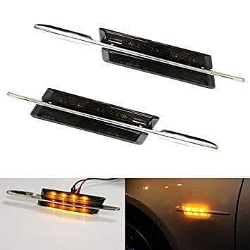 Universal Bmw Style Fender Indicators In Amber Color
