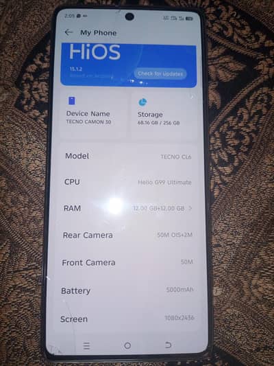 tecno camon 30 12+12 GB 256 GB