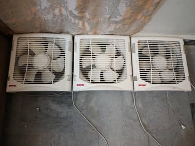 12 inch double action 3 exhaust fans