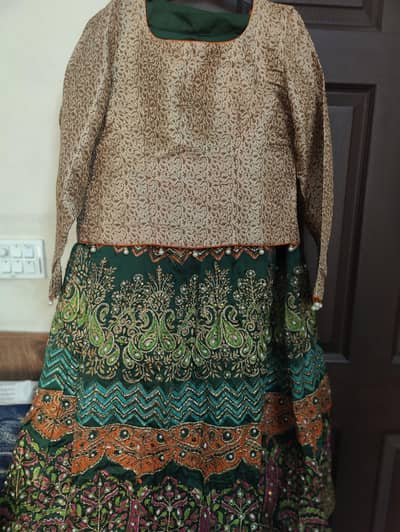 Beautiful Mehndi Outfit Lehnga Choli Dupatta