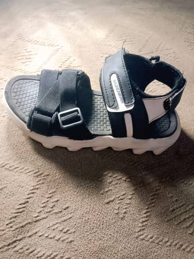 Skechers Sports Sandals Size 3 UK - Black White - Velcro Adjustable`