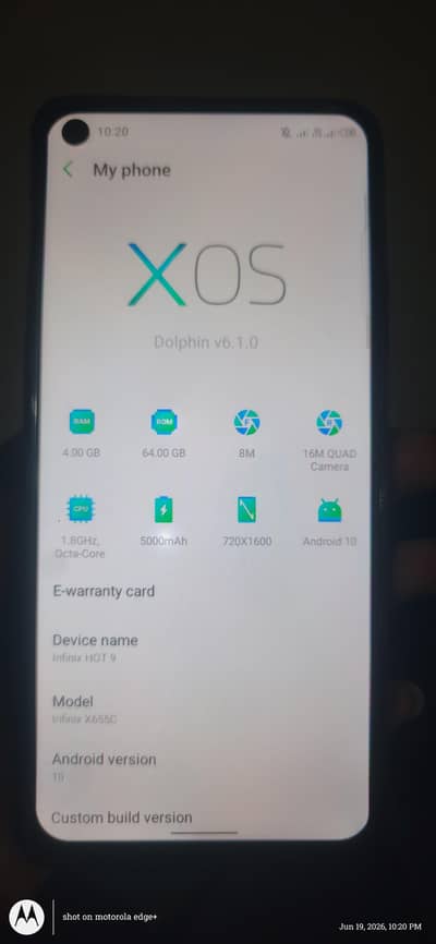 Infinix Hot 9 4gb 64gb only mobile