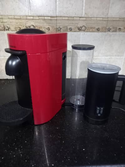 Nespresso Vertuo Plus Coffee Machine along with Milk Frother