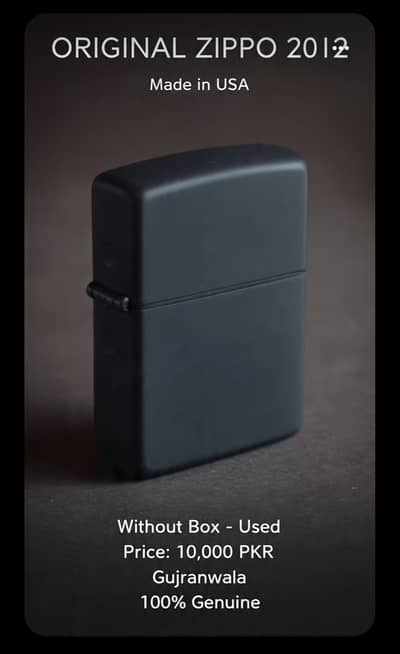 This is orignal Zippo lighter 100% orignal for sale demand 10k