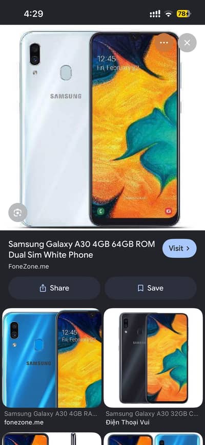 Samsung a30 panal