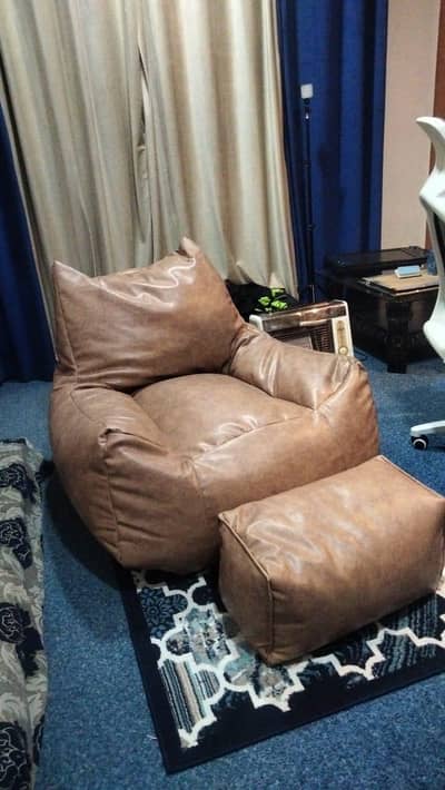 Bean bag with foot rest