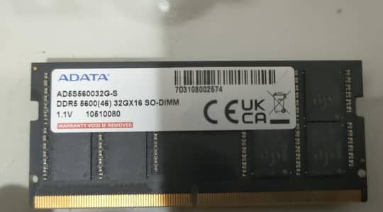 ADATA 32GB DDR5 5600MHZ Laptop RAM