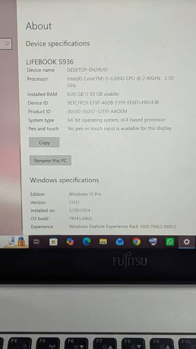 Fujitsu laptop for sale