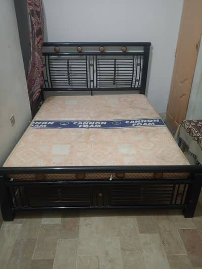 Iron Bed with mattress.