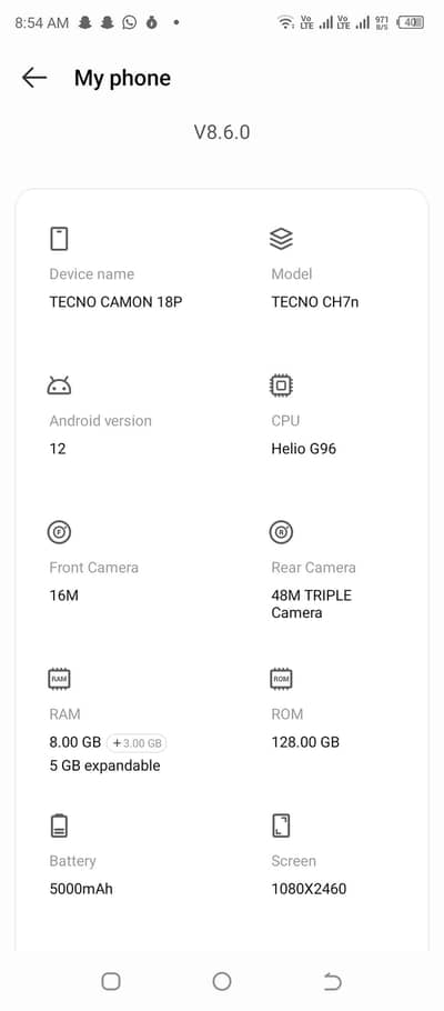 Tecno Camon 18P