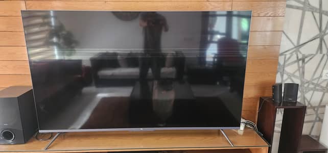 75 inch TCL TV with cracked screen