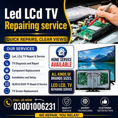 LED LCD TV Repairing Service , Home Service ,TV Repair, LED TV Repair