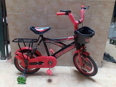 Red and Black Bicycle for a boy