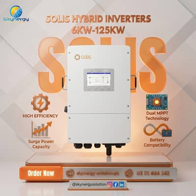 Solis Hybrid Inverters (6kW to 125kW) – Official Dealer | Skynergy