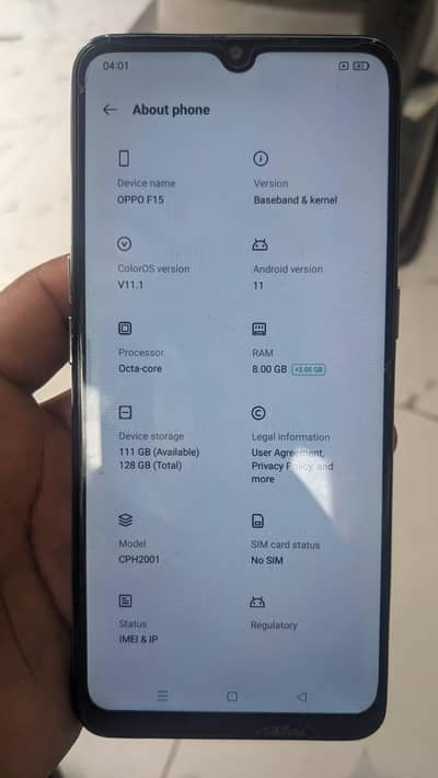 oppo f15 Exchange possible/PH 03204660735