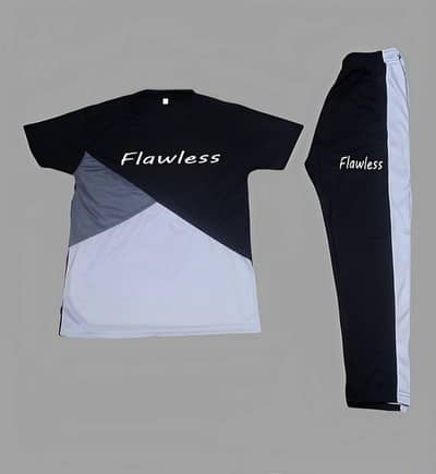 Men Black Gray Track Suit 2 Pcs Micro Fabric Summer