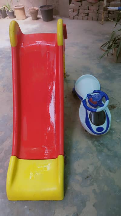 Slide and baby auto train car