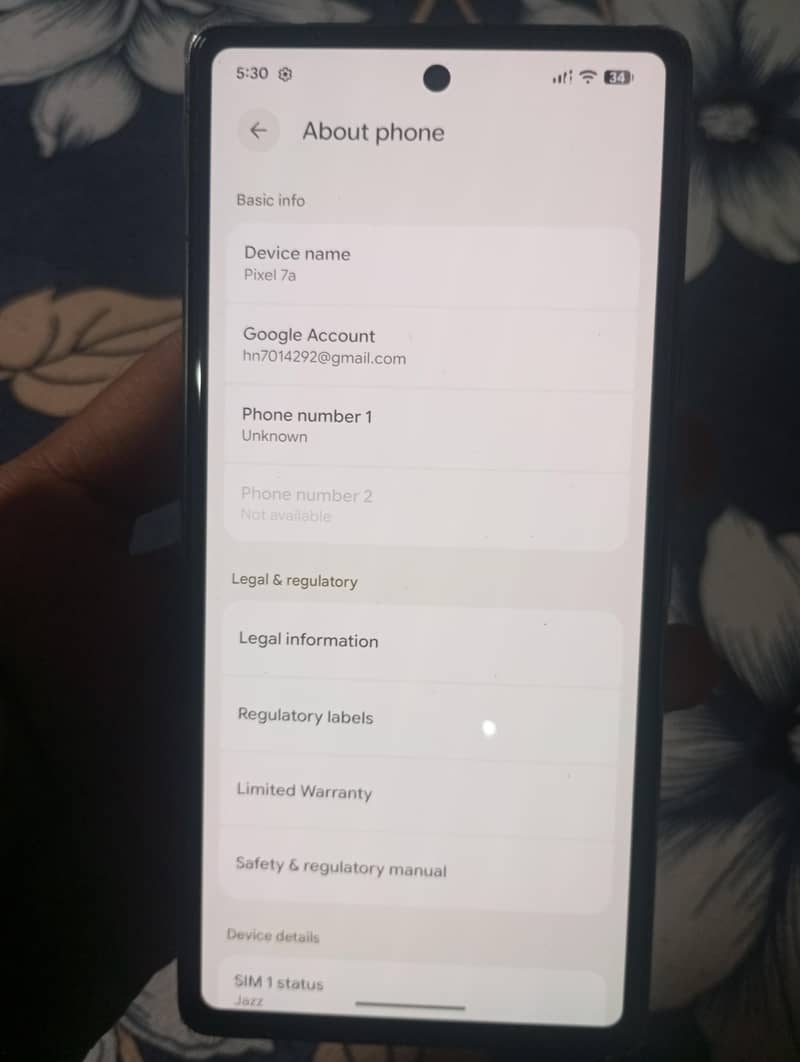 Google Pixel 7a 0