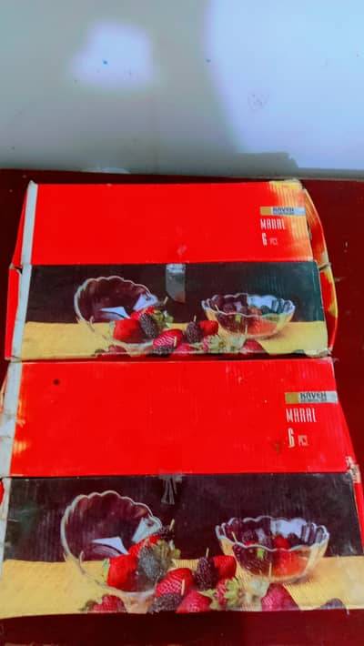 Kaveh Maral Glass Bowl Set_ 2 Boxes ( 12 pieces Total ).