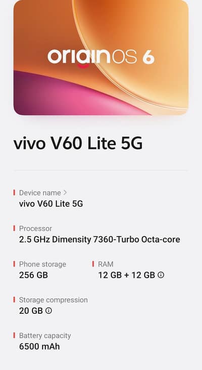 Vivo V60 lite 5G