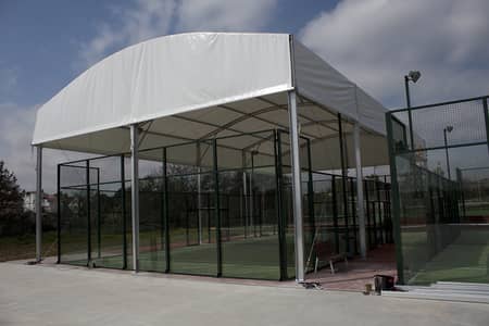 Padel court shed / Car parking shade / Folding shade / Tensile shade