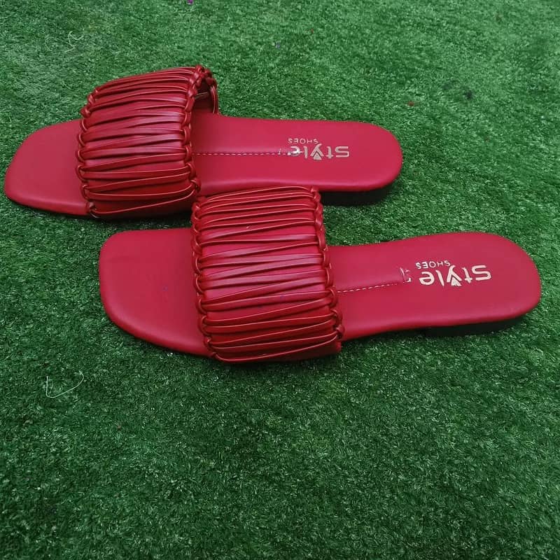 Women Synthetic Leather Maroon Flip Flops Size 6-11 - Footwear - 1115781937