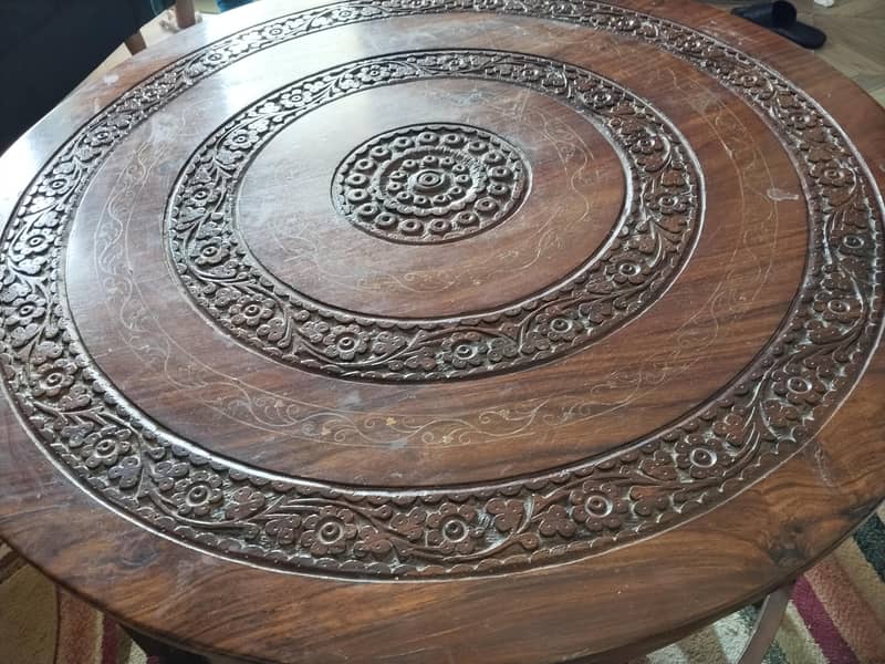 chiniot Solid wood Mini Dining table + six stools 0