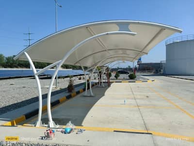 Double dome car roof structure - Canopy shade - Outdoor garage shade
