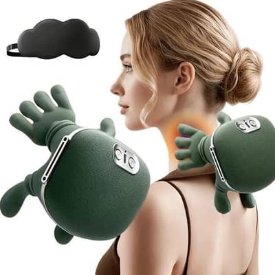 Neck/Shoulder Massager with Heat Portable Shiatsu Deep Tissue Massager