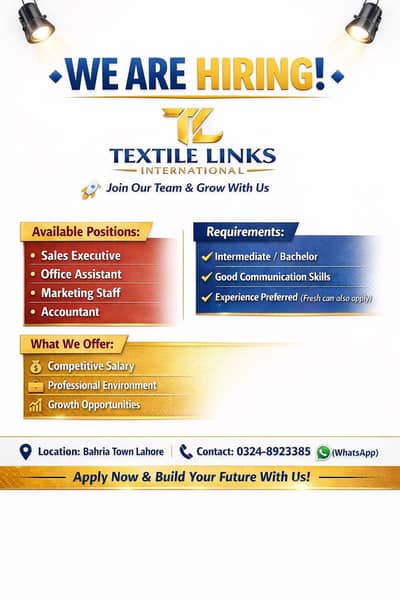 JOB OPPORTUNITY AVAILABLE