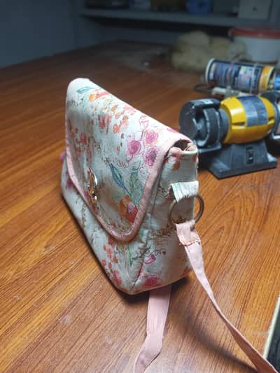 Handmade Floral Fabric Shoulder Bag – Unique Handmade Purse by my sis