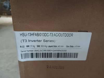 New ac Haier 1 ton t3