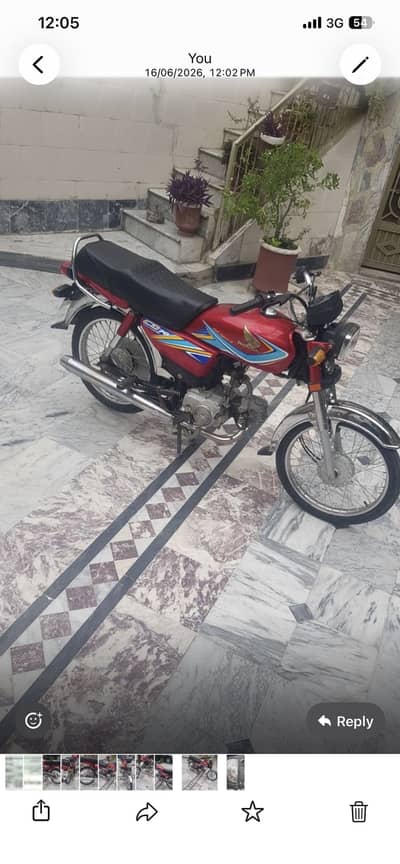 Honda cd 70 first owner Pindi number for sale
