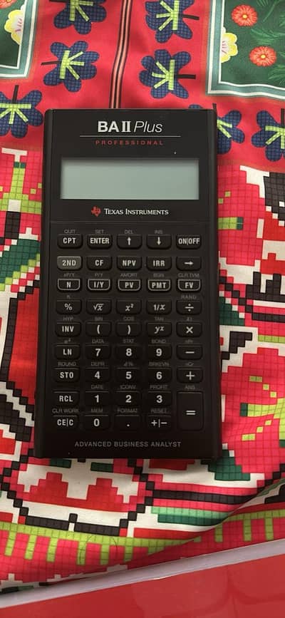 TEXAS INSTRUMENTS BA2 PLUS PROFESSIONAL CFA FINANCIAL CALCULATOR