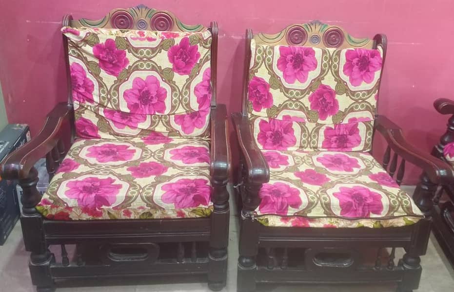 solid wood Sofa set and UV Table 4