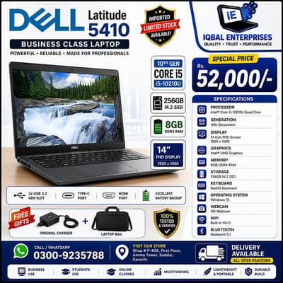 Dell Latitude 5410 Core i5 10th Gen | 8GB RAM | 256GB M. 2 SSD