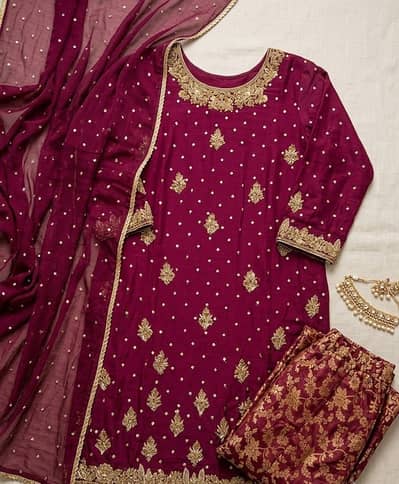 Makkah Silk Emporium 3 Piece Suit | Premium Silk Dress | Elegant Forma